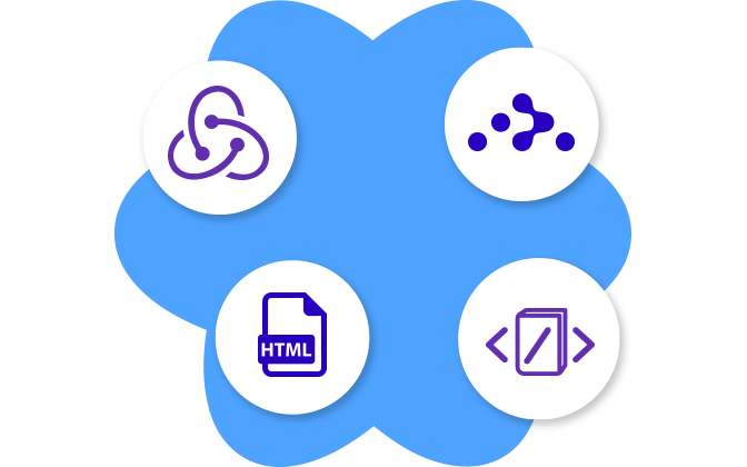 react js framework ilustracija