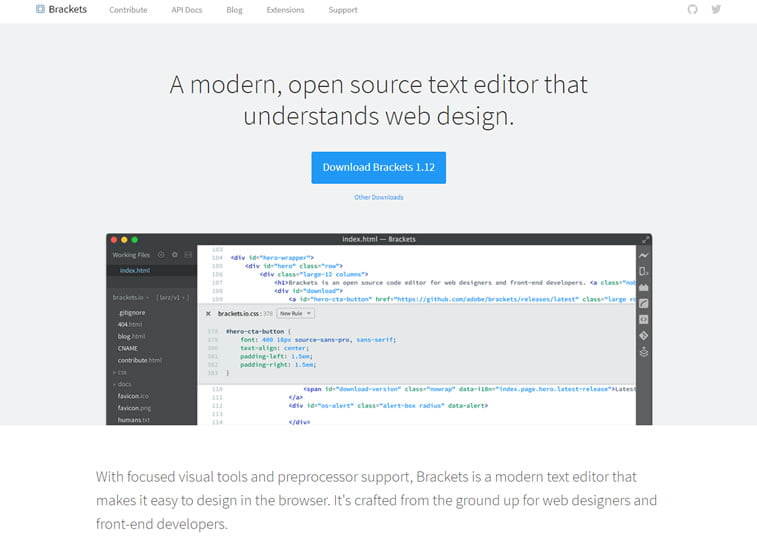text editor for web design